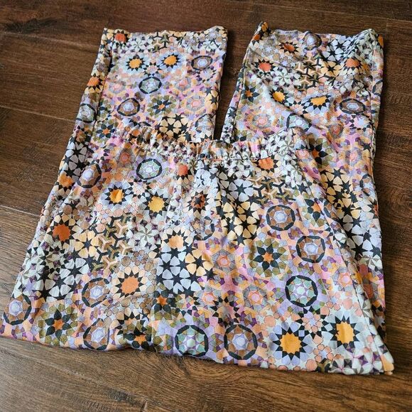 Anthropologie Wide Straight Leg Geometric Pants - Picture 7 of 9